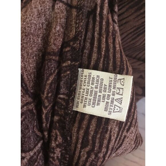 Vtg Norton McNaughton Maxi Dress Brown Floral Pleated Belted Size‎ M - Picture 12 of 13